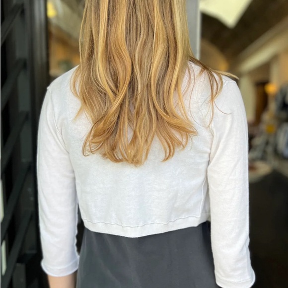 Brazeau tricot link cropped cardi cashmere/cotton blend small - Picture 4 of 4